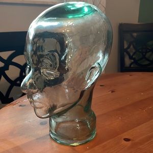 Glass mannequin head
